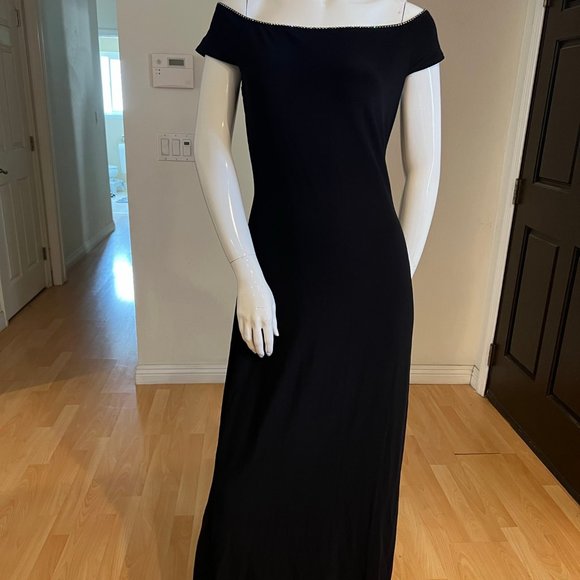 Robe Maxi Jessica McClintock à Bretelles Fines - Taille 4, Rouge, Occasion Très Bon état